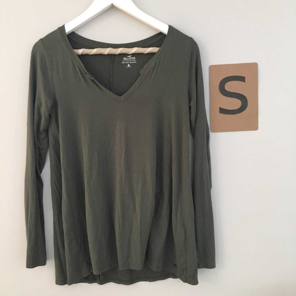 Green Hollister Long Sleeve Top